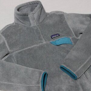 Women's Patagonia Jacket Medium Gray Snap T Fleece Pullover Casual Gorpcore